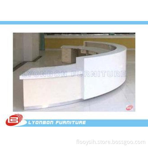 Commercial White MDF ARC Reception Desk For Public Service